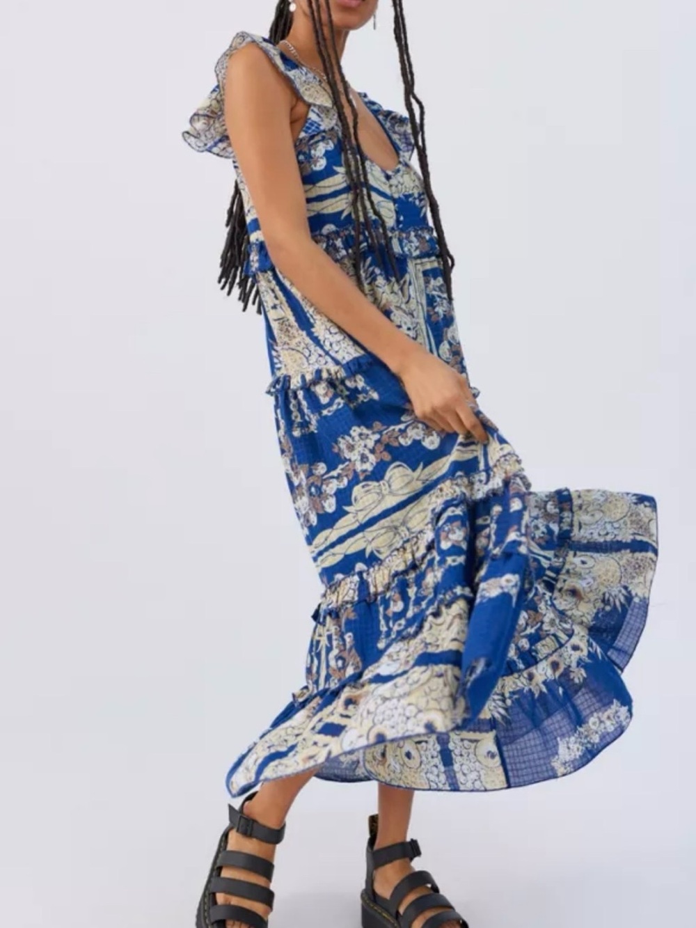 Urban Outfitters UO Magnolia Ruffle Maxi Dress Size 4